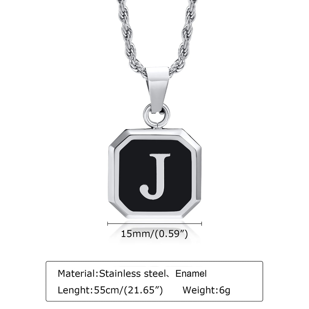 PENDRA Square Twisted Pendant Necklace
