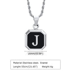 PENDRA Square Twisted Pendant Necklace