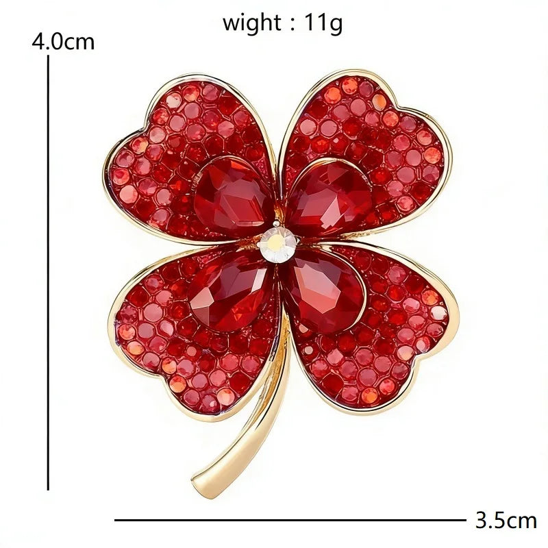 PENDRA Clovera Clover Flower Brooch