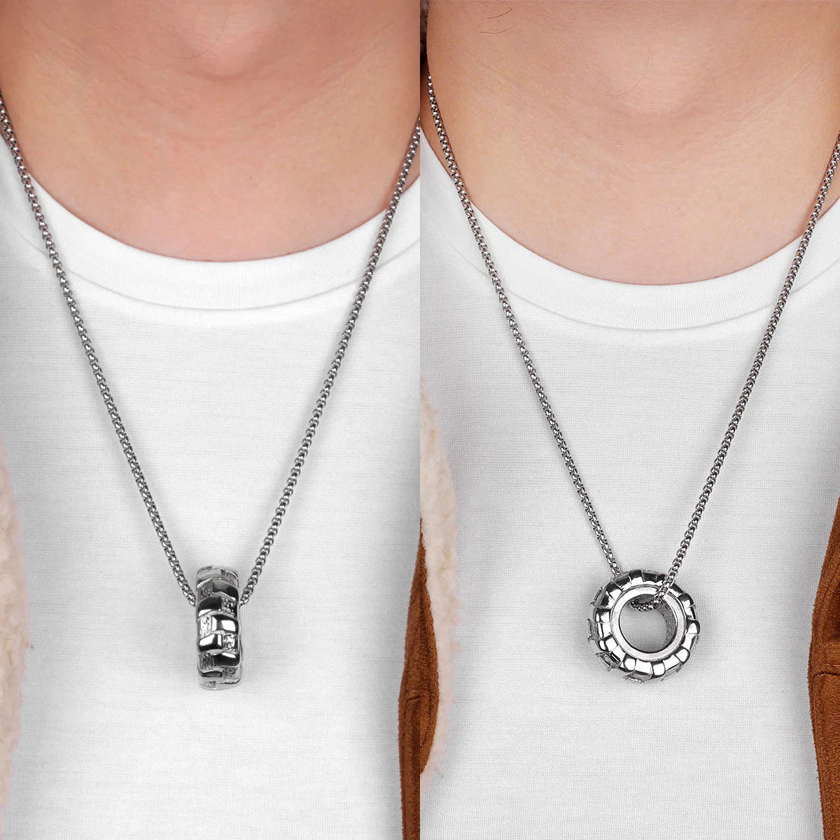 PENDRA Tire Fitness Gym Steel Necklace