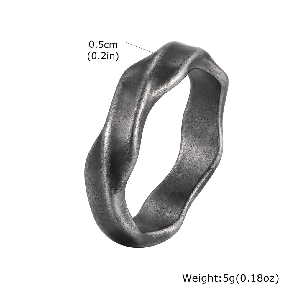 PENDRA Mobius Grey Love Steel Ring