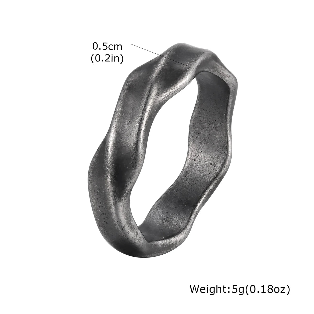 PENDRA Mobius Grey Love Steel Ring