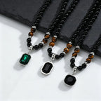 PENDRA Tiger Square Beaded Necklace