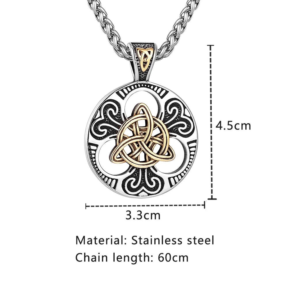 PENDRA Celtic Knot Gold Viking Necklace