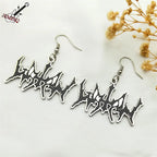 Hip Hop Black Metal WATAIN Band Pendant Drop Earring Stainless Steel Silver Color Music Earring Rock Fans Jewelry E7738S06
