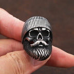 PENDRA Beardskull Gothic Bearded Skull Ring