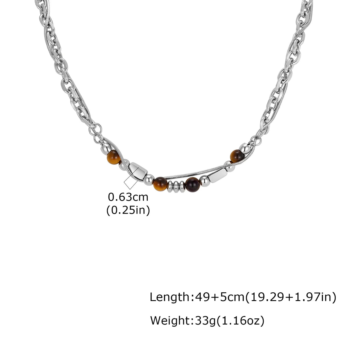 PENDRA Stone Natural Chain Necklace