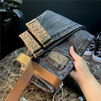 New Arrival Korean Style Pants Men's Luxury Harajuku Designer Cowboy Kpop Brand Denim Slim Pencil Pants Men's Jeans for Autumn