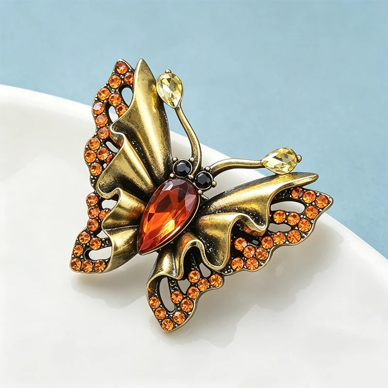 PENDRA Vintage Butterfly Brooch