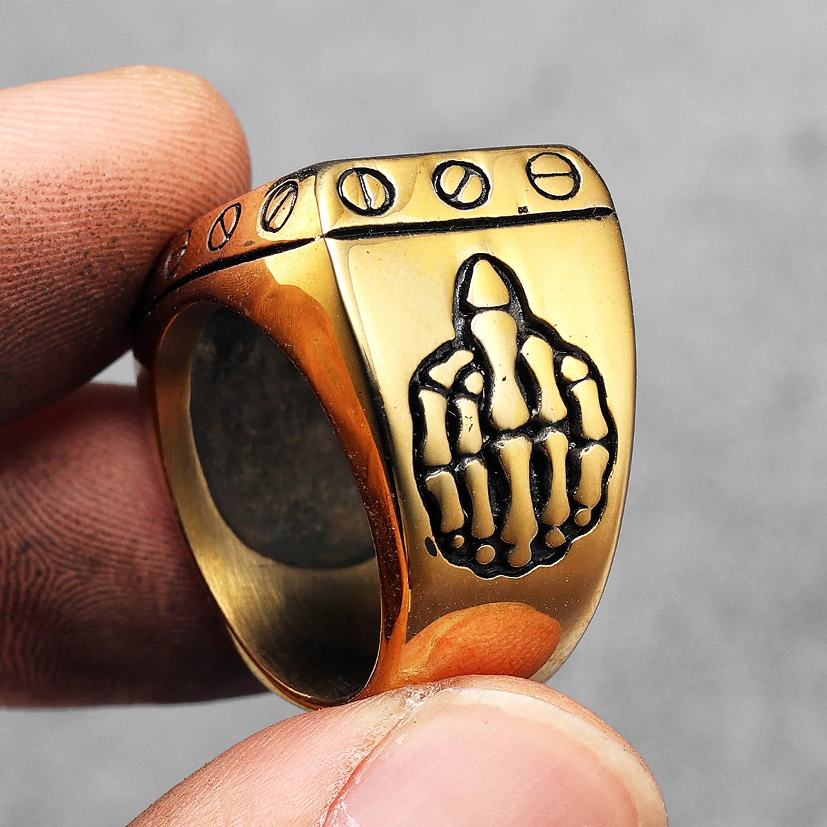 FTW Middle Finger Men Rings Stainless Steel Punk Vintage Cool Stuff Fashion Jewelry Accessories For Women Gift Wholesale