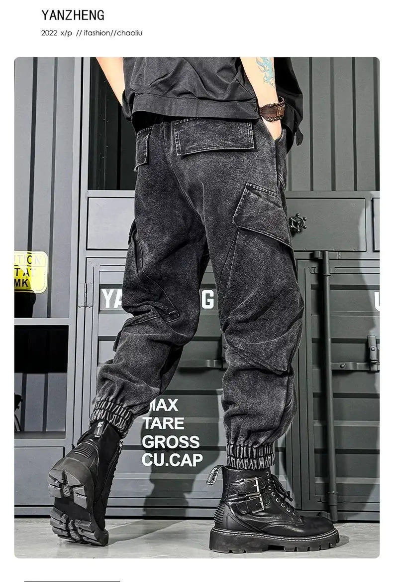 PENDRA Washed Brand Tooling Pants