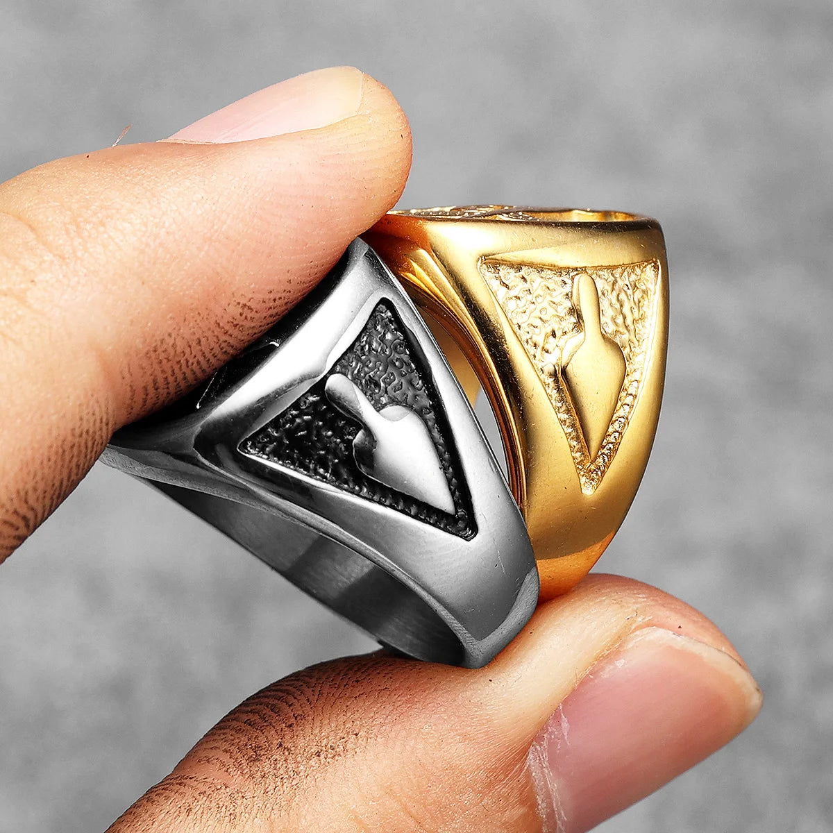 PENDRA Masonic Jewelry Punk Ring