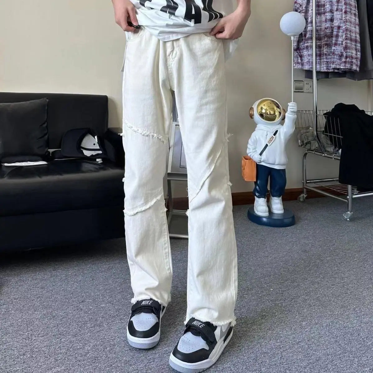 PENDRA Straight Menswear Italy Trousers