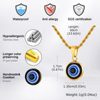 PENDRA Evil Blue Pendant Necklace