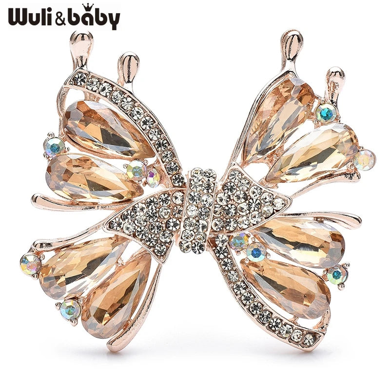 PENDRA Lumina Multicolor Crystal Butterfly Brooch