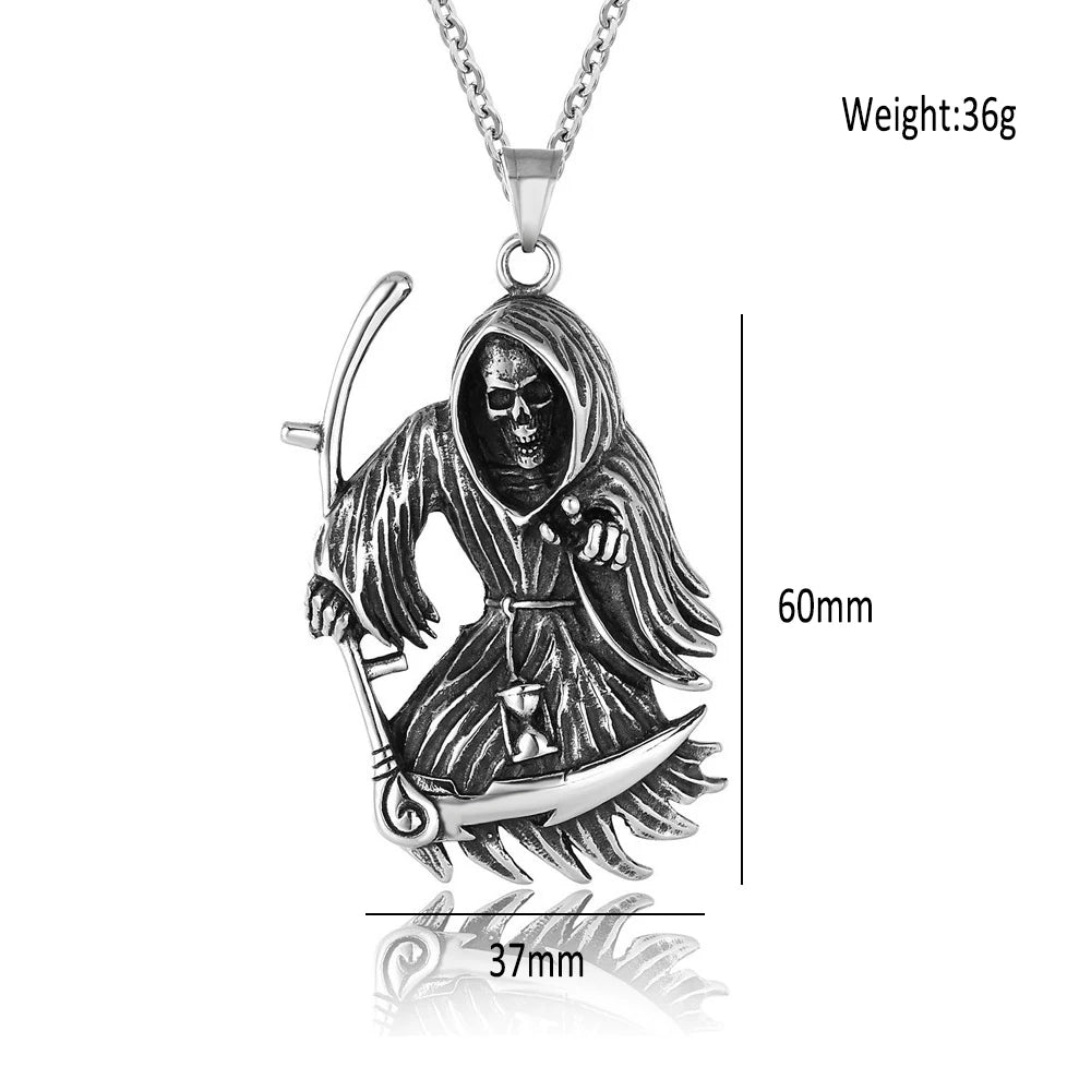 PENDRA Deathscythe Skull Scythe Pendant