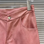 PENDRA Wide Leg Straight PU Pants