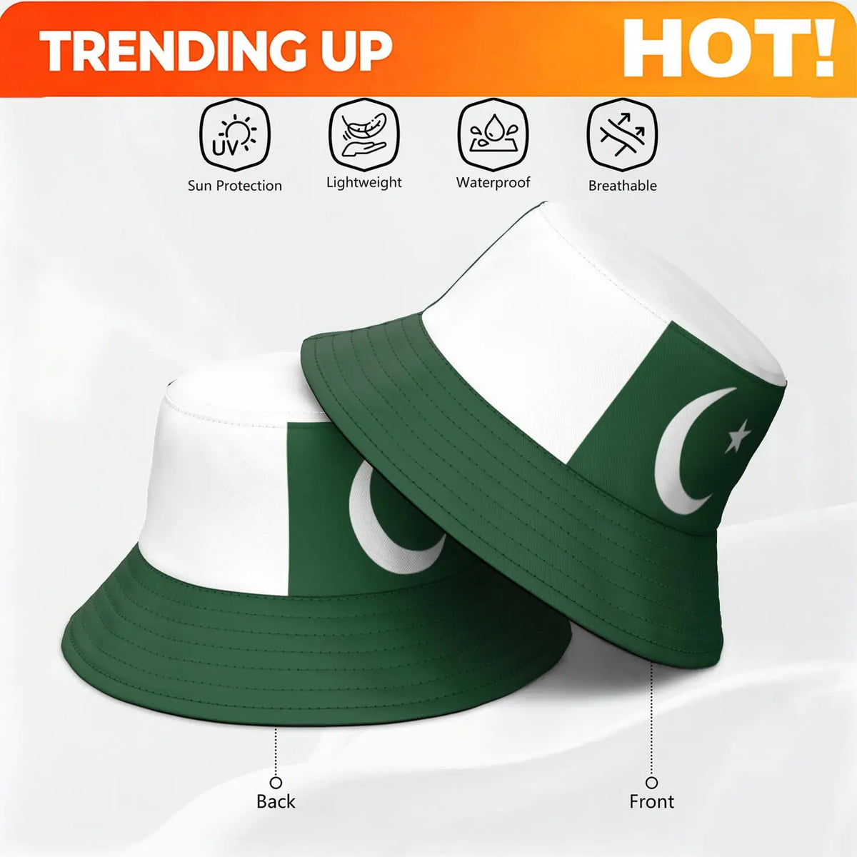 PENDRA Flag Pakistan Fisherman Cap