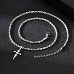 Punk Sword Pendant Necklace for Men,Stainless Steel Small Sword Pendant,Simple Birthday Gift for Son BBF