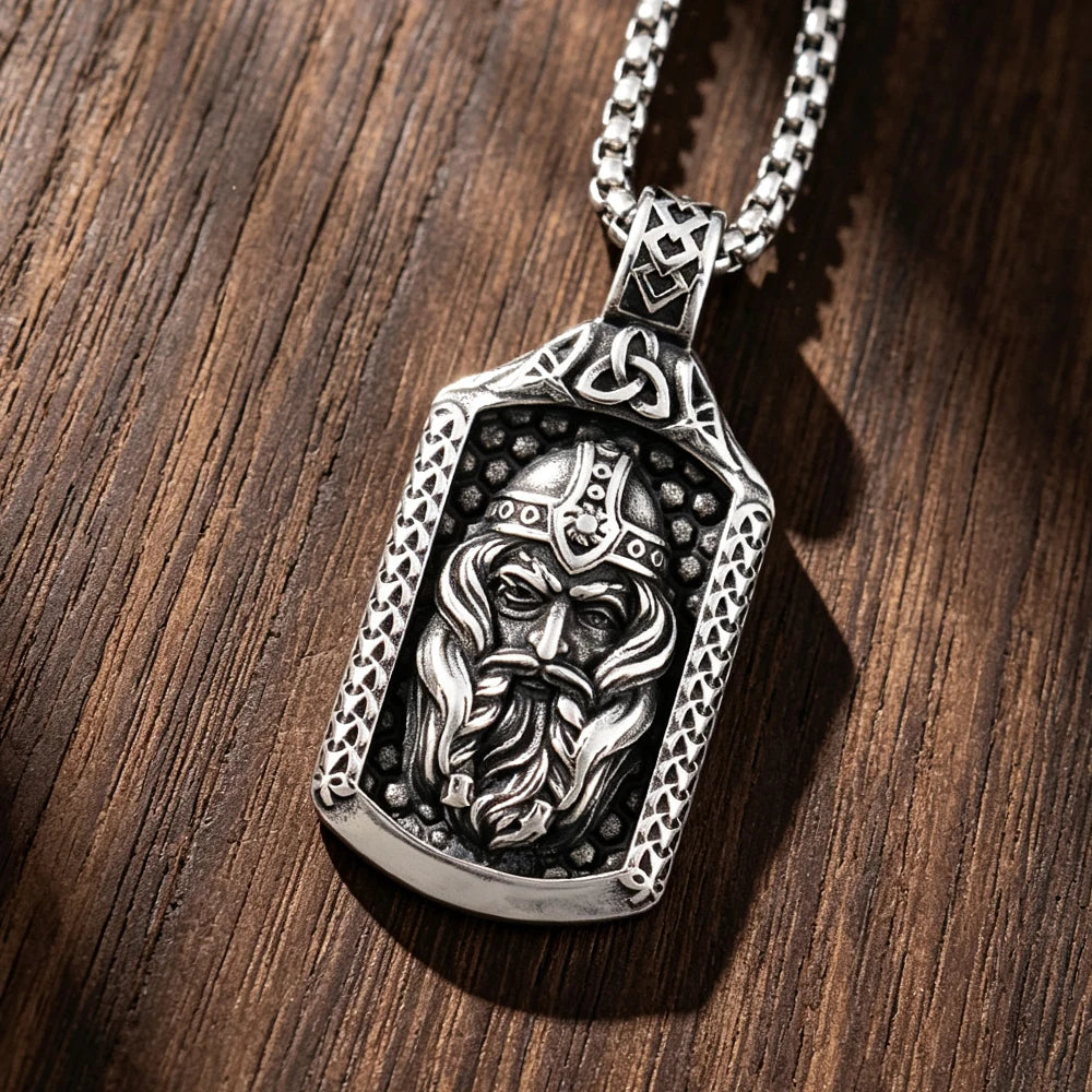 PENDRA Vikingwarrior Vintage Stainless Steel Warrior Necklace