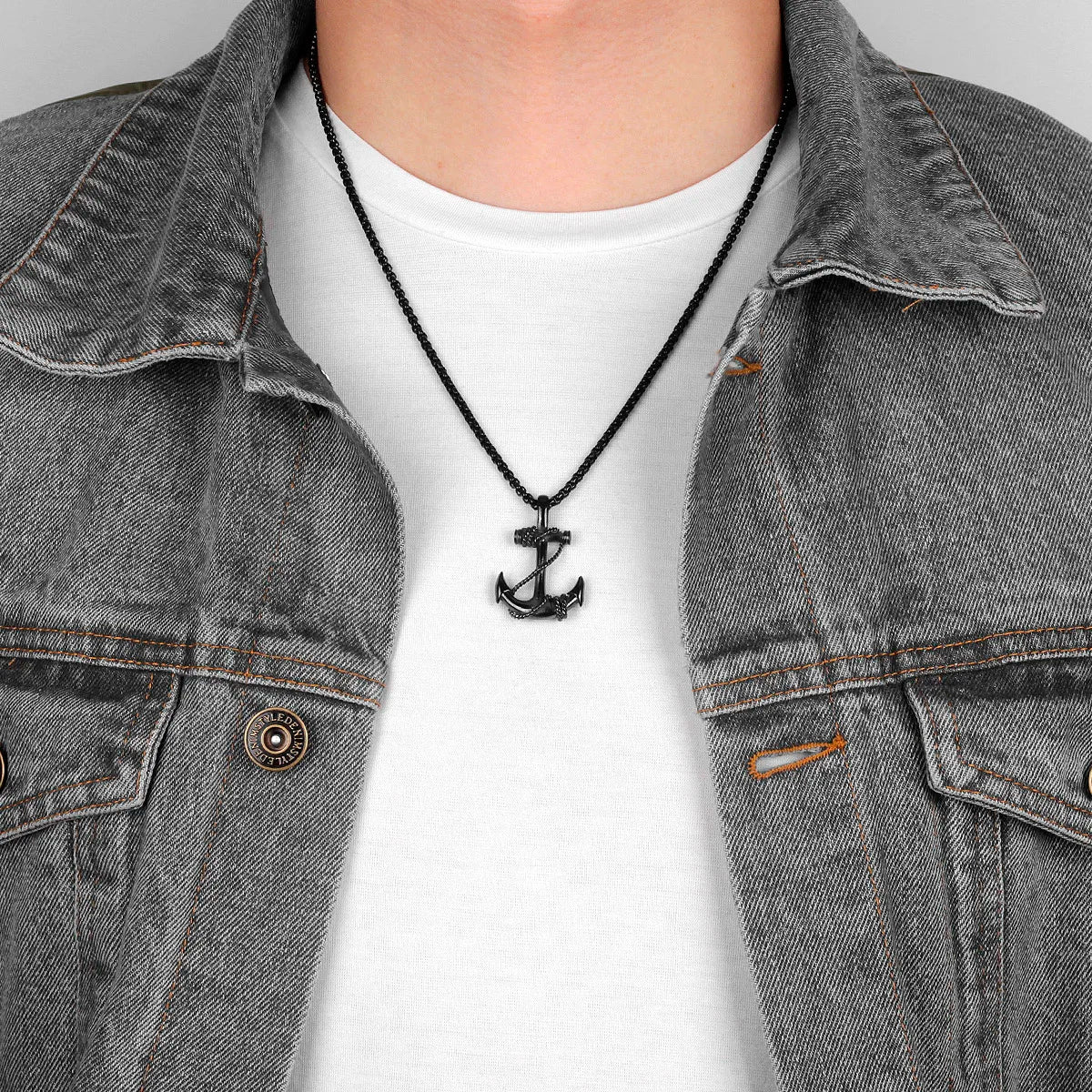 PENDRA Sea Anchor Sailor Steel Necklace