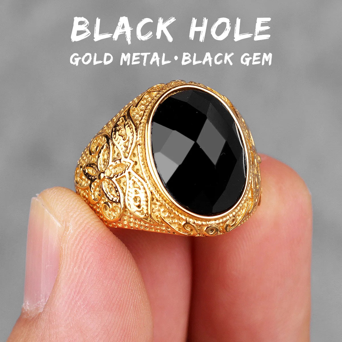 PENDRA Rhinestone Starry Night Steel Ring