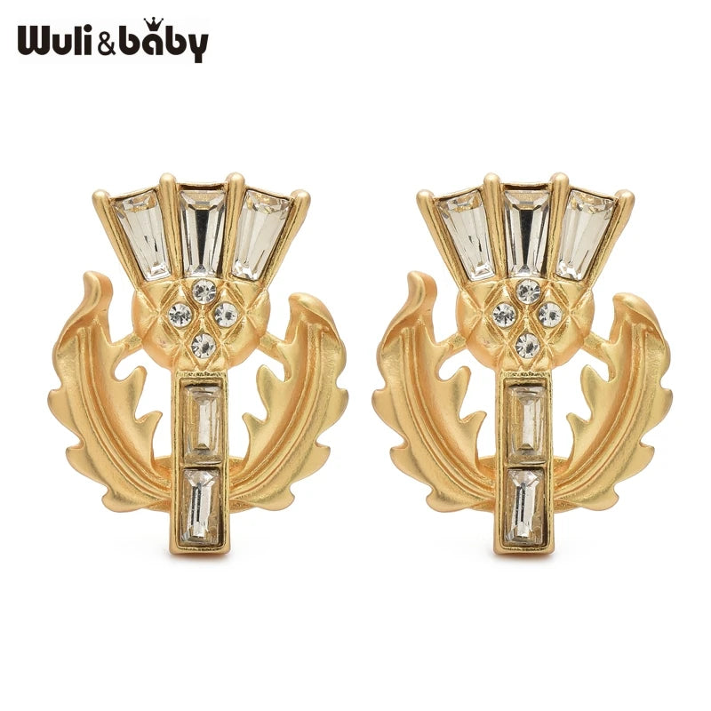 PENDRA Thistelle Retro Thistle Flower Earrings