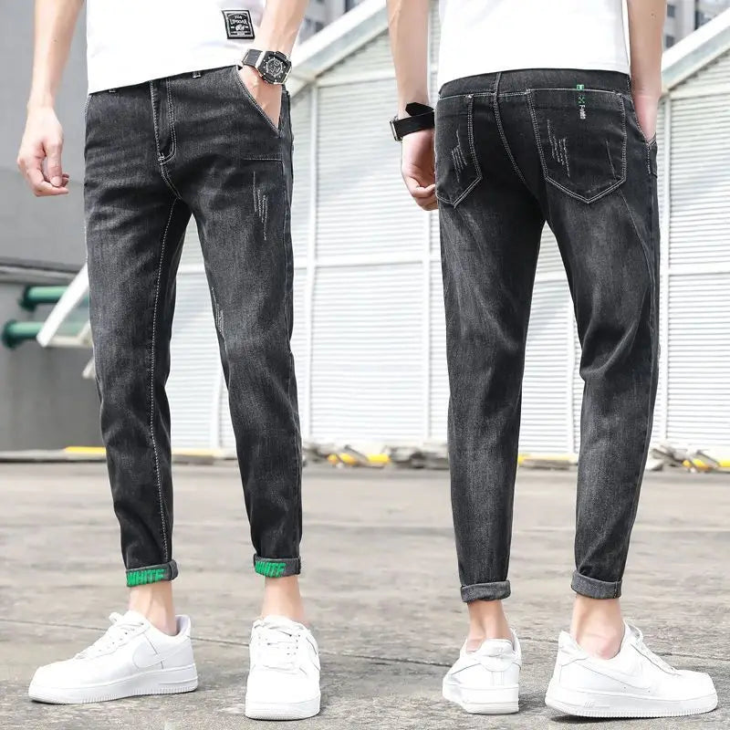 Comfortable Stylish Trendy Luxury Men's Jeans 2023 Summer Blue Cowboy Classic Jeans Casual Stretch Luxury Denim Pants for Men