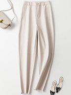 PENDRA Carrot Fit High Waist Cropped Pants