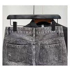 PENDRA Denim Washed Straight Jeans