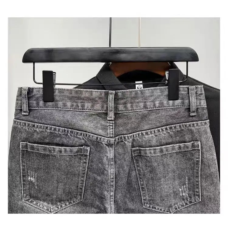 PENDRA Denim Washed Straight Jeans