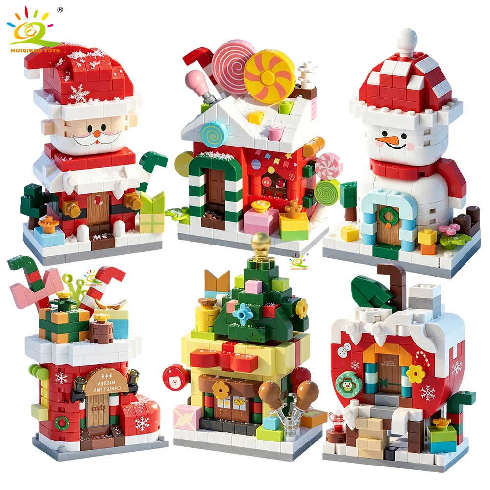 PENDRA Santa Snowman Mini Building Set