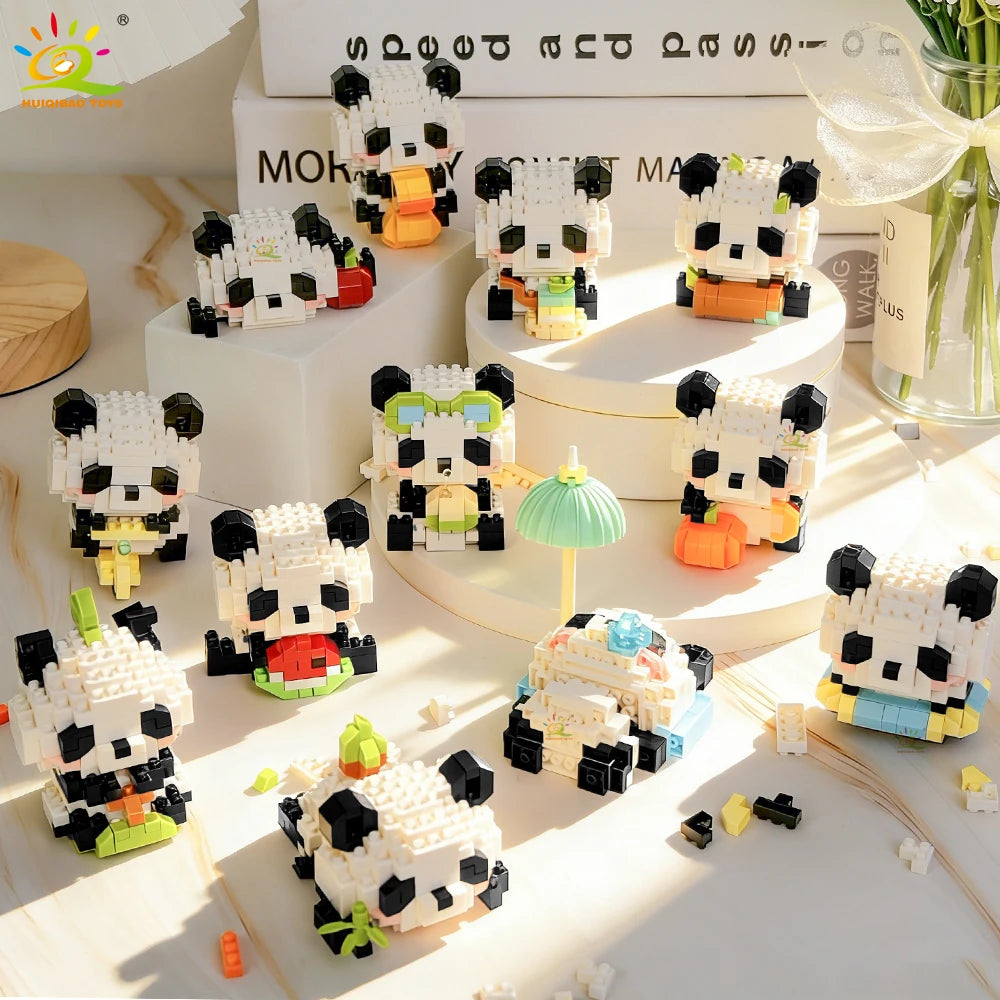 PENDRA Cute Panda Micro Building Set