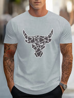 PENDRA Bull Print Oversized Tees Short Sleeves Tops T-Shirt