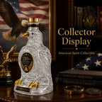 250th Independence Day Eagle Shape Glass Decanter Patriotic Whiskey Liquor Bottle American Anniversary Collectible