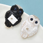 PENDRA Cute Enamel Owl Brooch