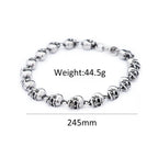 PENDRA Skullmark Stainless Steel Biker Bracelet