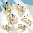 PENDRA Cute Crystal Animal Brooch