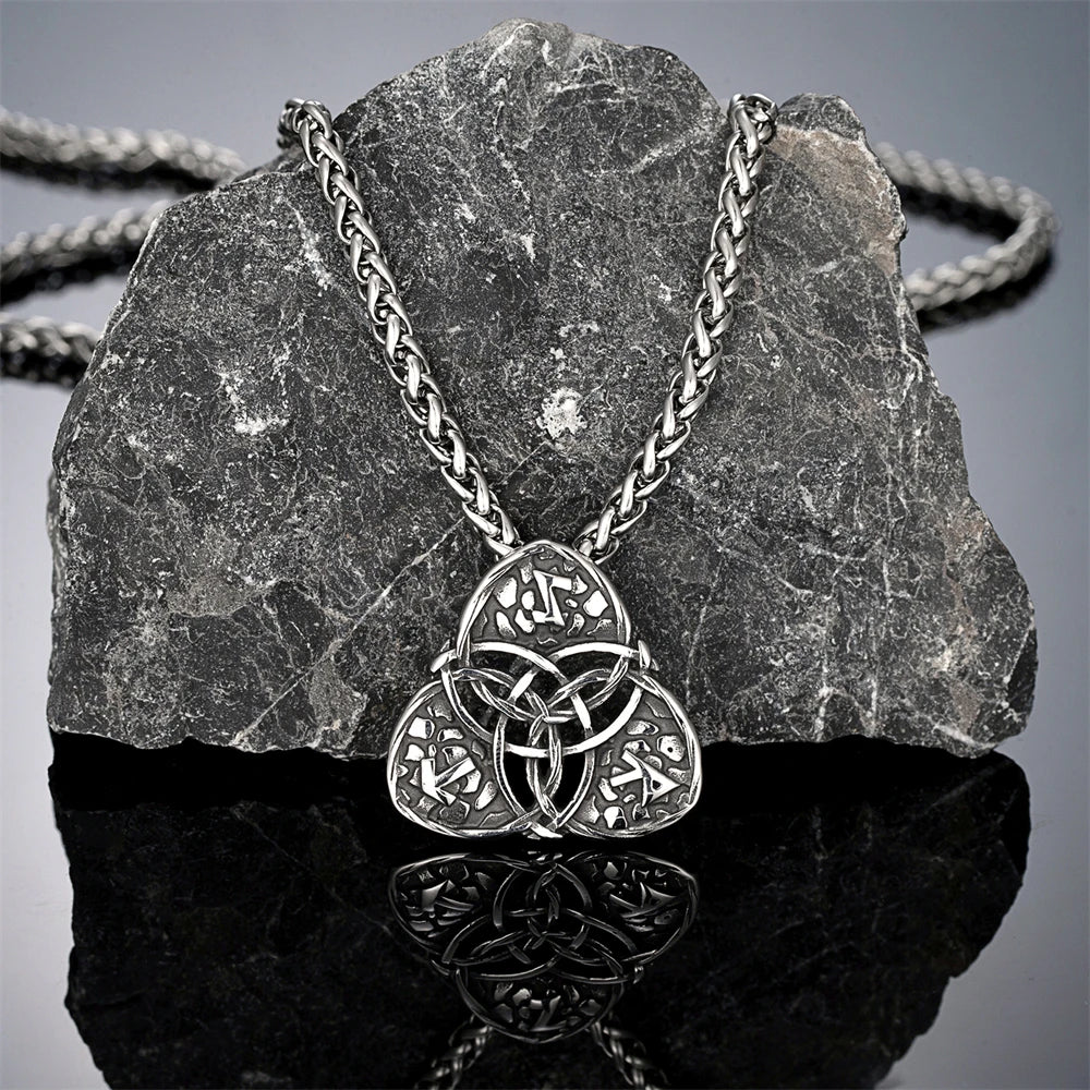 PENDRA Celtic Knot Rune Norse Necklace