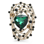 PENDRA Geometra Sparkling Crystal Geometric Brooch