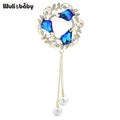PENDRA Harvest 4-Color Palace Wheat Flower Wreath Brooch