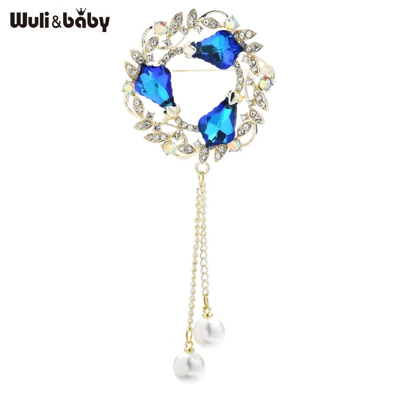PENDRA Harvest 4-Color Palace Wheat Flower Wreath Brooch