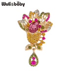 PENDRA Floraspark Rhinestone Flower Brooch