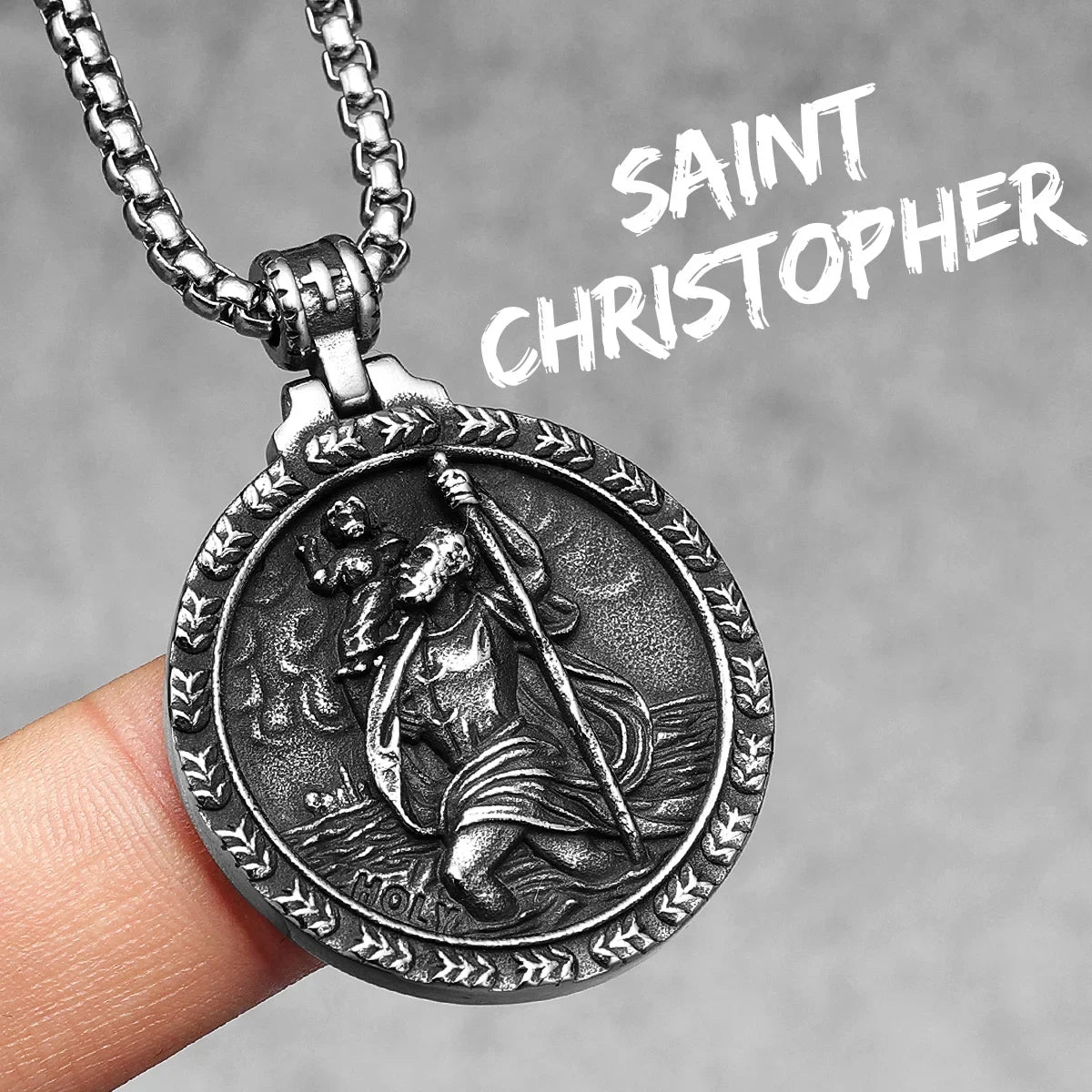 PENDRA Jesus Angel Virgin Steel Necklace