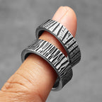 PENDRA Minimalism Aesthetic Stripe Steel Ring