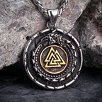 PENDRA Dragon Rune Steel Necklace