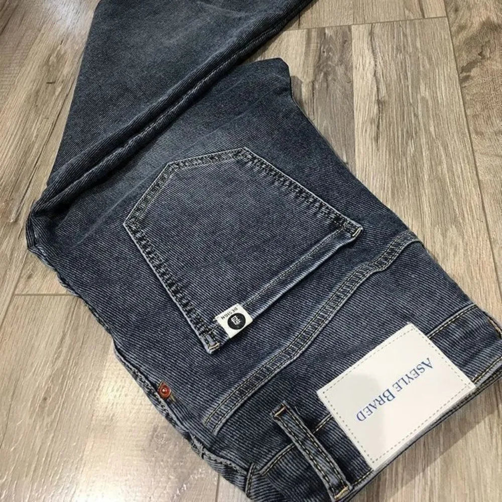 Fashion Men's Casual Denim Jeans High-quality Slim Fit Spring Autumn Blue Stretch Cowboy Stylish Luxury Clothing Men Trousers