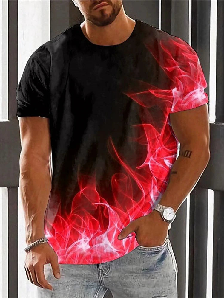 PENDRA Sports Flame Print T-Shirt