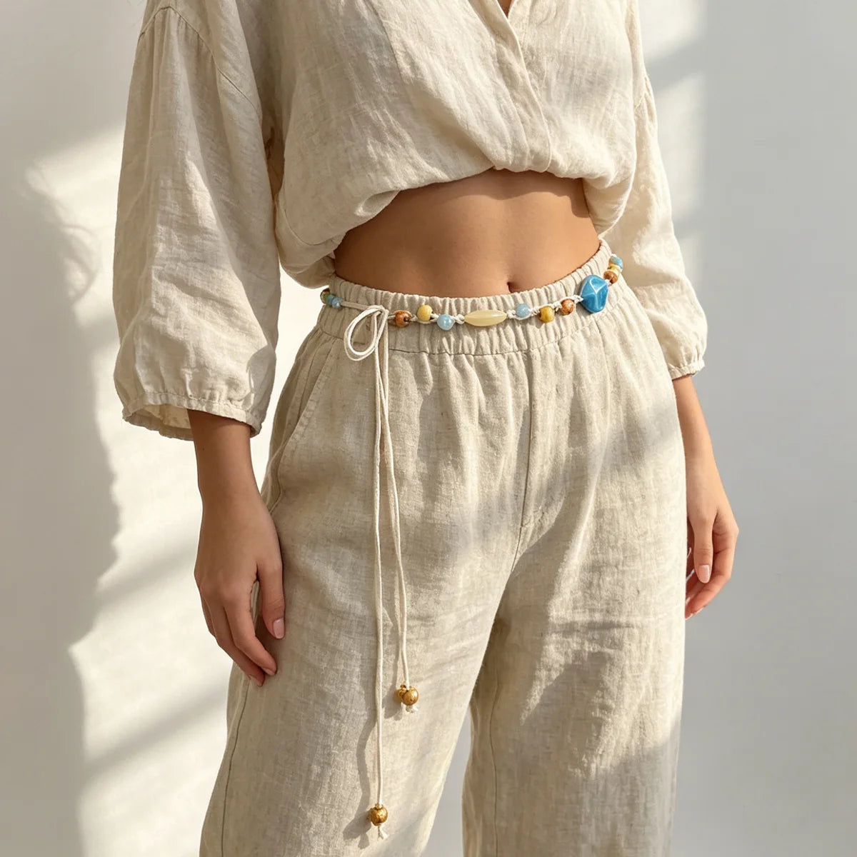 PENDRA Celesia Floral Luxury Waist Chain Belt