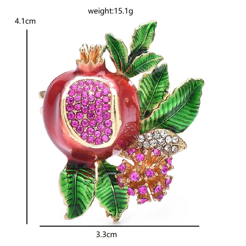PENDRA Pomella Beautiful Pomegranate Brooch